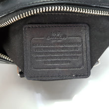 Load image into Gallery viewer, Coach Baby Bennett Matallic GRey Snake embossed leather black colorblock
