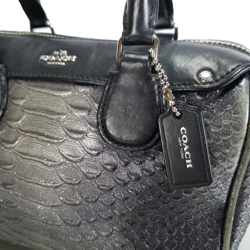 Coach Baby Bennet Satchel in Metallic Snake Embossed Leather Handbag –  Essex Fashion House