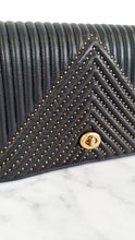 Load image into Gallery viewer, Coach 1941 Dinky Crossbody Bag in Black Smooth Quilted Nappa Leather Chevrons Rivets- Coach 22789
