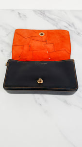 Coach 1941 Dinky Crossbody Bag With Patchwork Leather & Suede in Black, Orange, Blue & Chalk - Coach 38179