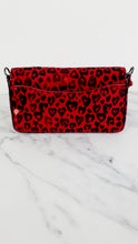 Load image into Gallery viewer, Coach 1941 Dinky Wild Beast Heart Crossbody Bag With in Red &amp; Black Leopard Haircalf &amp; leather &amp; - Coach 38209

