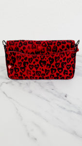 Coach 1941 Dinky Wild Beast Heart Crossbody Bag With in Red & Black Leopard Haircalf & leather & - Coach 38209