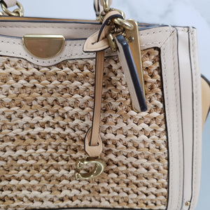 Coach Dreamer 21 Mini Bag Straw Cream tan bohemian 69623