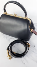 Load image into Gallery viewer, Coach 1941 Frame Bag with Kisslock in Black Smooth Leather - Crossbody Handbag - Coach 68136
