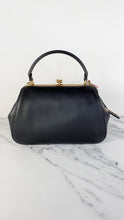 Load image into Gallery viewer, Coach 1941 Frame Bag with Kisslock in Black Smooth Leather - Crossbody Handbag - Coach 68136
