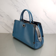 Load image into Gallery viewer, RARE Coach Mason Carryall in Limited Edition Blue with Snakeskin - SAMPLE BAG
