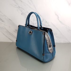 RARE Coach Mason Carryall in Limited Edition Blue with Snakeskin - SAMPLE BAG