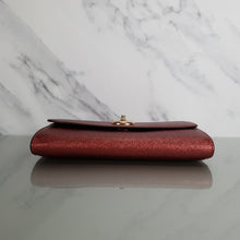 Load image into Gallery viewer, Coach Marlow REd metallic crossgrain leather bag
