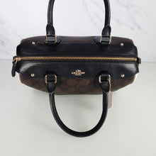 Load image into Gallery viewer, Coach Mini Bennett in Signature Colorblock - Black, Brown &amp; Chalk Handbag
