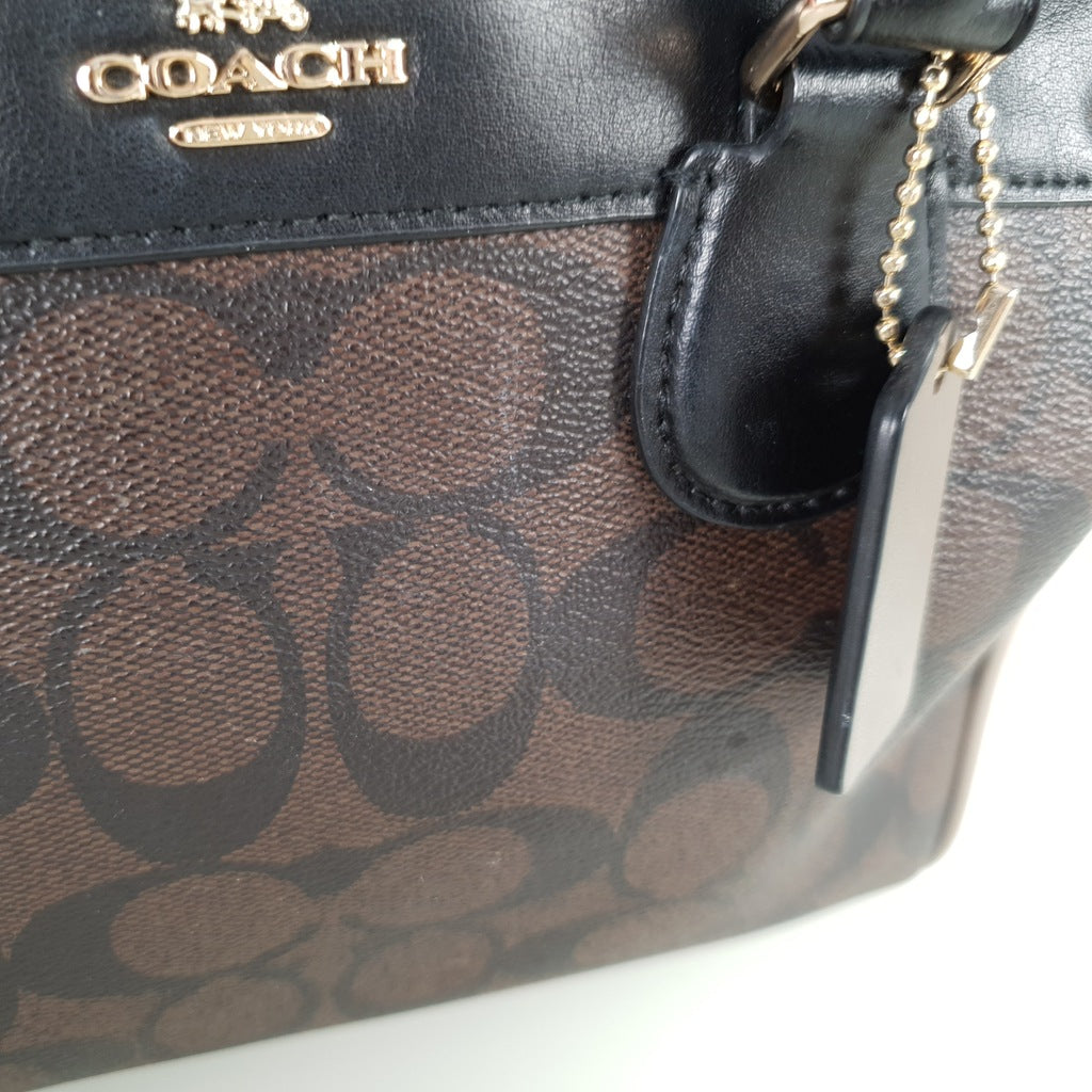 coach Signature Mini Bennett Handbag brown Cloth ref.741352 - Joli Closet