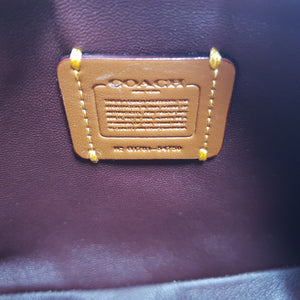 Coach Nollita Mustard Yellow Handbag Glovetanned Leather Wristlet