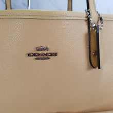 Load image into Gallery viewer, Coach Reversible City Tote Bag in Signature &amp; Pastel Yellow With Pouch
