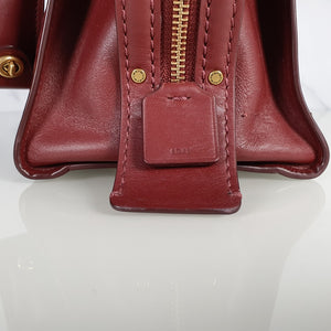Coach Rogue 25 in Burgundy Signature Embossed Leather with Floral Bow Lining 26839