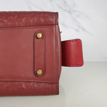 Load image into Gallery viewer, Coach Rogue 25 in Burgundy Signature Embossed Leather with Floral Bow Lining 26839
