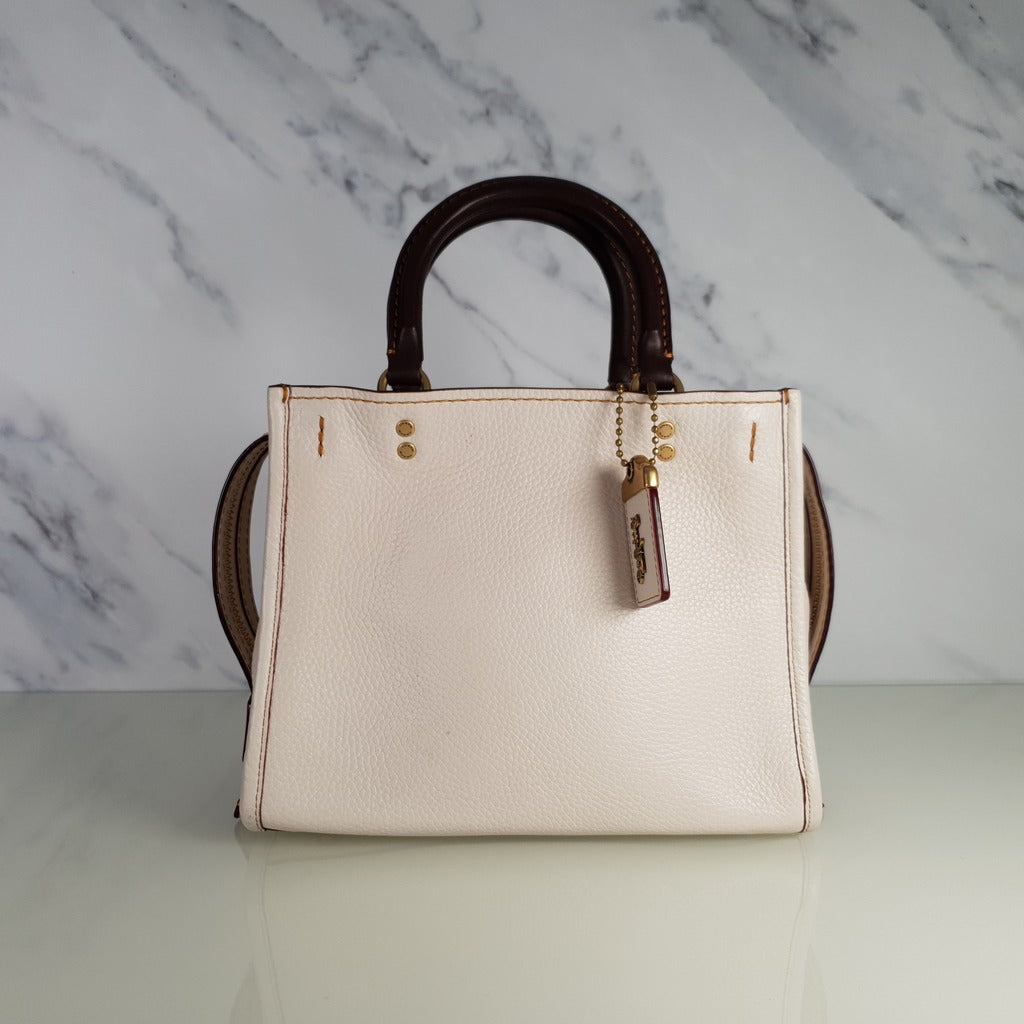 Coach 1941 Rogue 25 in Chalk Shoulder Bag Handbag in White