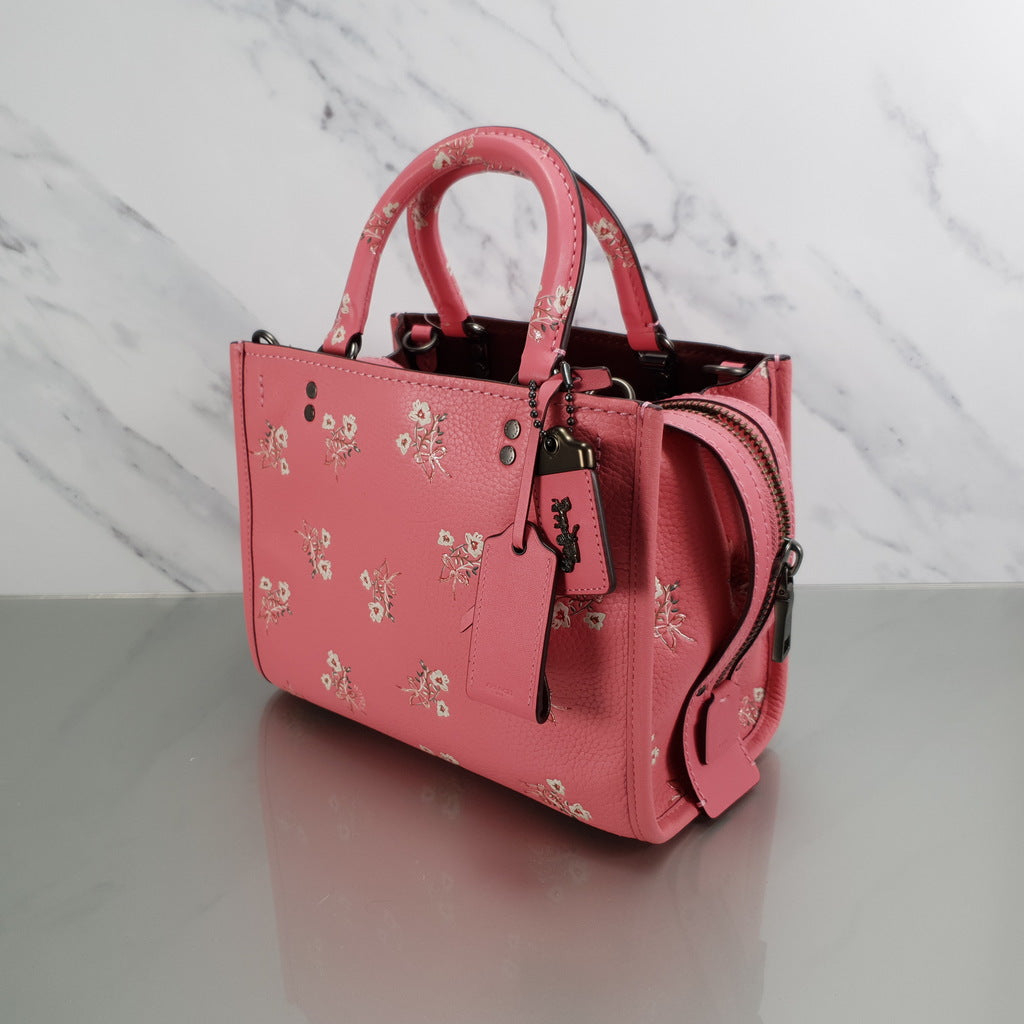 Coach Rogue 25 in Pink Floral Bow Pebble Leather Handbag Shoulder Cros –  Essex Fashion House