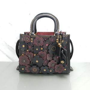 Coach ROgue 25 TEa Rose black burgundy oxblood 58840