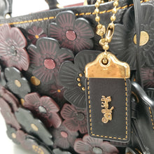 Load image into Gallery viewer, Coach ROgue 25 TEa Rose black burgundy oxblood 58840
