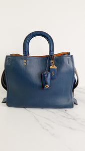 Coach 1941 Rogue 31 in Dark Denim Blue - Shoulder Bag Satchel Handbag - Coach 38124