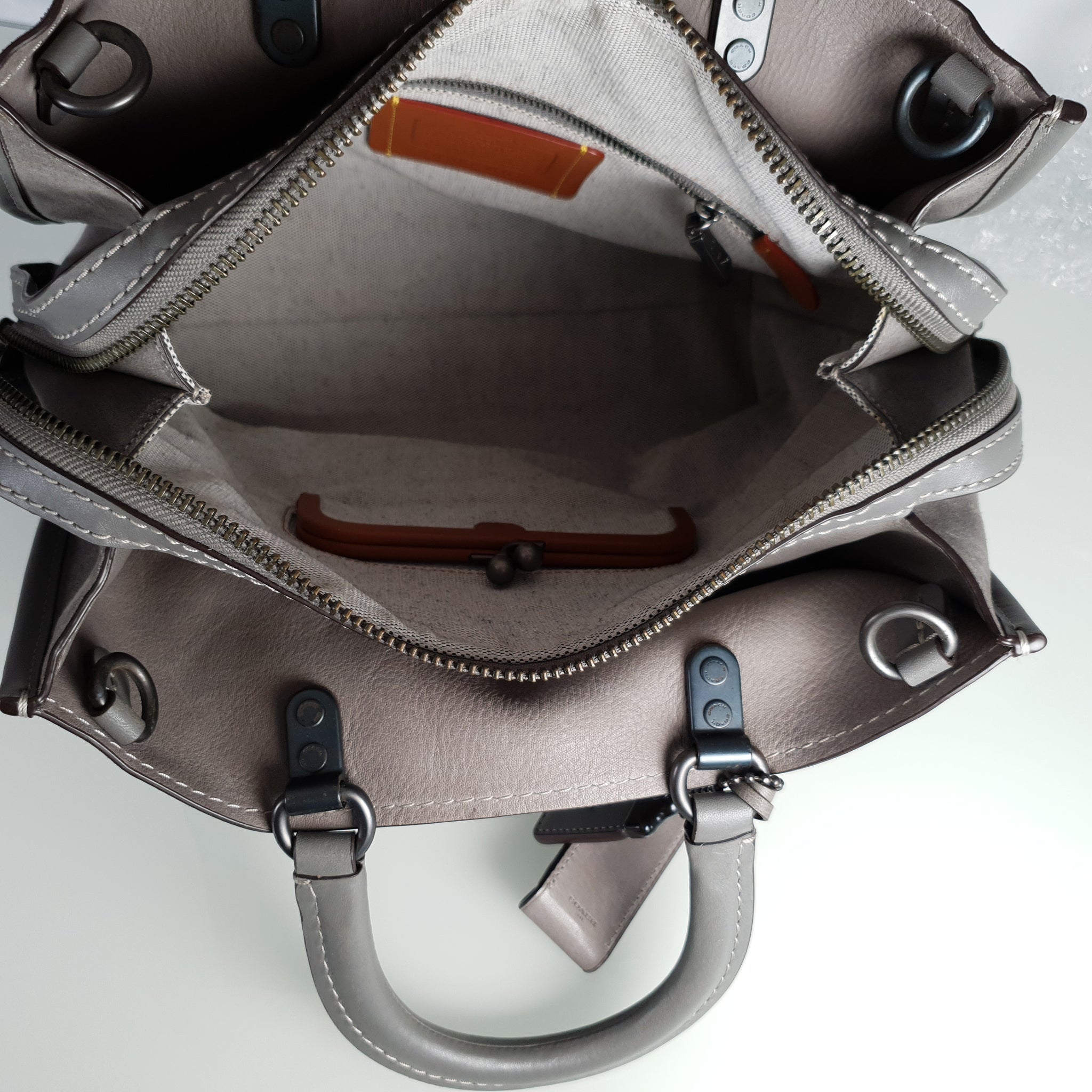 Coach 1941 Rogue 31 Grey Heather Suede Handbag Shoulder Bag Satchel 38 –  Essex Fashion House