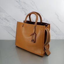 Load image into Gallery viewer, Coach 1941 Rogue 31 in Light Saddle Brown Pebbled Leather &amp; Burgundy Suede Lining - SAMPLE BAG
