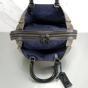 Coach  38124 Olive GReen army Rogue 31 handbag colorblock black