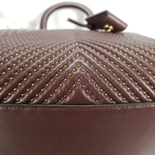Load image into Gallery viewer, Coach Rogue 31 in Oxblood Quilted Nappa Leather Chevrons with Studs - SAMPLE BAG
