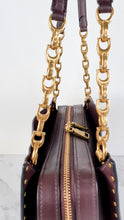 Load image into Gallery viewer, Coach Rogue Shoulder Bag in Oxblood Smooth Leather with Border Rivets - Coach 31675
