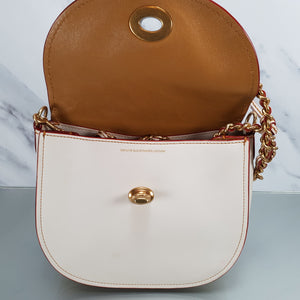 Coach 1941 Chalk Saddle Bag with Chain Limited Edition 59241