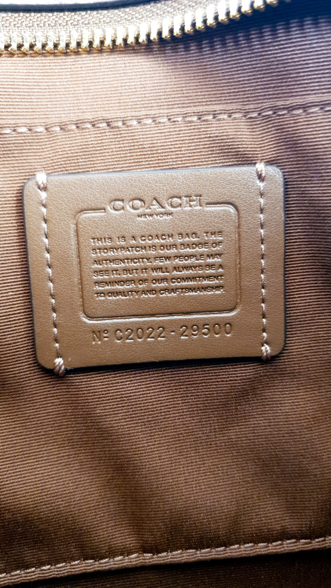 COACH Signature Zip City Tote Bag F36185 Brown / Khaki ~ EXCELLENT