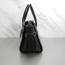 Load image into Gallery viewer, Rare Coach Swagger 27 in Black Glovetanned Leather with Link Detail - SAMPLE BAG
