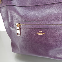 Load image into Gallery viewer, F54687 Coach Tyler zip top tote purple handbag
