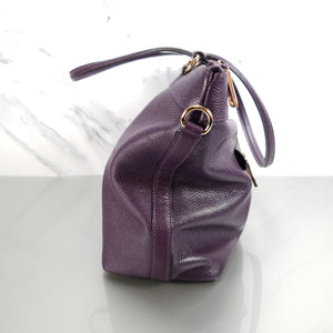 F54687 Coach Tyler zip top tote purple handbag