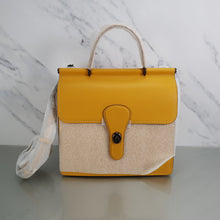 Load image into Gallery viewer, Coach Originals Willis Station Bag in Maize Yellow Smooth Glovetanned Leather Tophandle 35580
