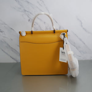 Coach Originals Willis Station Bag in Maize Yellow Smooth Glovetanned Leather Tophandle 35580
