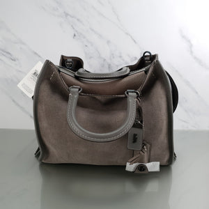 Coach 38220 Rogue 31 Heather Grey Suede BagCoach 38220 Rogue 31 Heather Grey Suede Bag