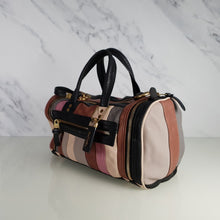 Load image into Gallery viewer, RARE Coach Shuffle Bag in Limited Edition - Patchwork Panelled Leather Pink &amp; Brown
