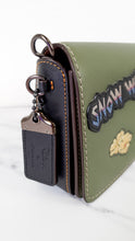 Load image into Gallery viewer, Coach x Disney 1941 Dark Fairytale Dinky in Army Green with Patches Colorblock Black - Limited Edition Snow White - Crossbody Bag - Coach 32758
