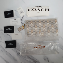 Load image into Gallery viewer, Coach Dinky Links Snakeskin Platinum 86855 Bag
