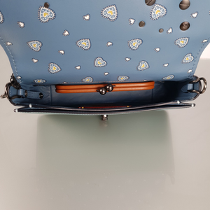 Coach 1941 Dinky Light Turquoise Flap Bag Turnlock