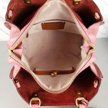 Load image into Gallery viewer, Rare Coach Rogue 31 in Rose Pink with Brass Border Rivets &amp; Tea Rose Details - SAMPLE BAG
