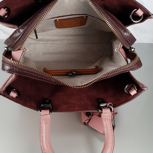 Coach 1941 Rogue 31 Dusty Rose Quilting & Rivets Chevrons Ombre