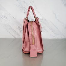 Load image into Gallery viewer, Rare Coach Rogue 31 in Rose Pink with Brass Border Rivets &amp; Tea Rose Details - SAMPLE BAG
