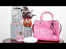 Load and play video in Gallery viewer, Coach 26836 Rogue 25 Pink Floral Bow Burgundy Suede Bag YouTube review modshots
